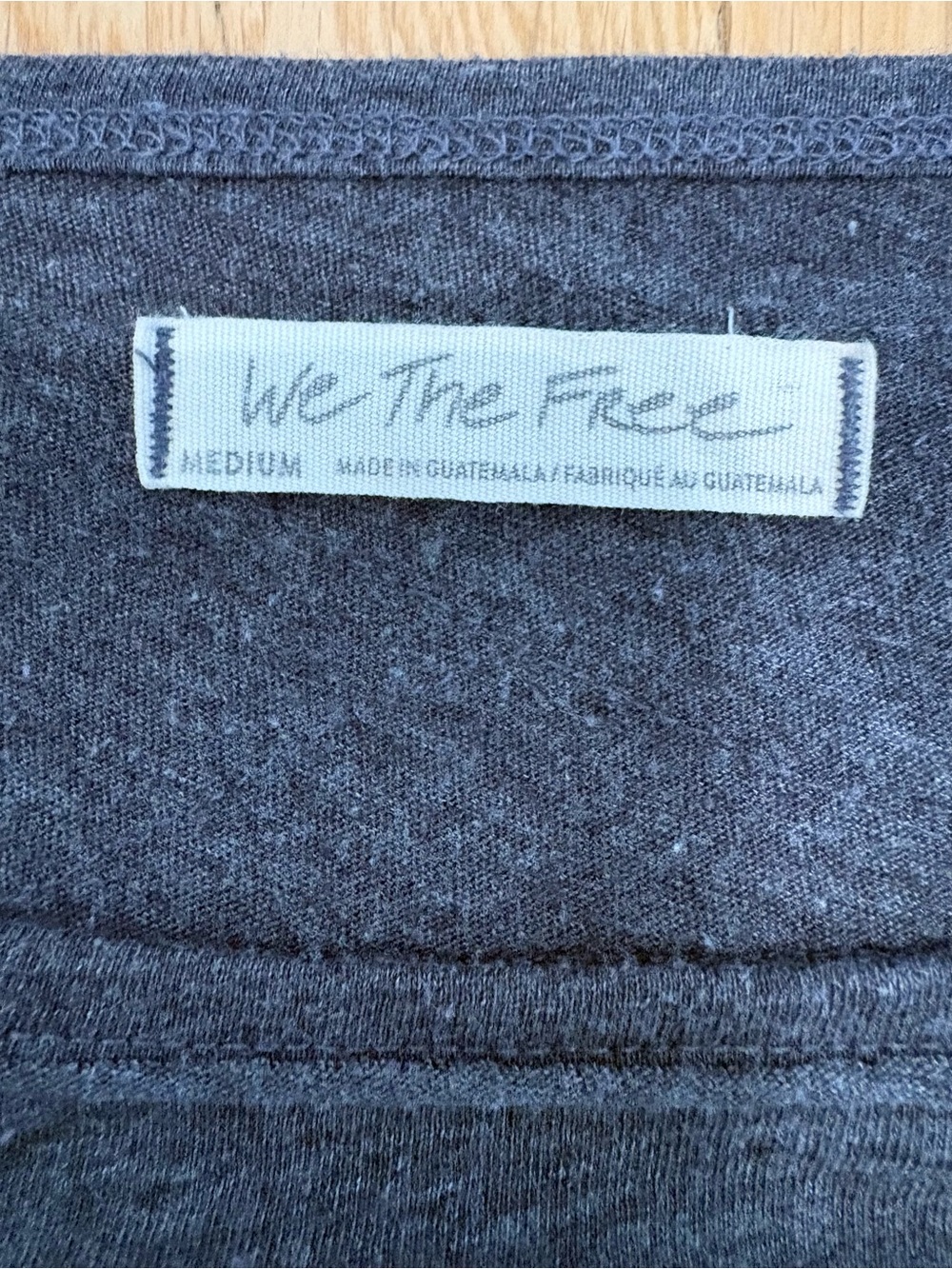 Free People We The Free Ruched Long Sleeve Top Charcoal Grey Size M Whimsygoth - Picture 4 of 6